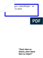 Epistemología y Metodología en Ciencias de La Salud.