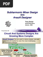 Sub Harmonic Mixer Design With Ansoft Designer