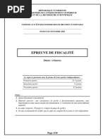 Examen - National Fiscalite Septembre 2021