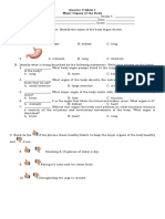 Grade 4 Q2 W1 Major Organs