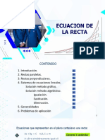 ECUACION DE LA RECTA SEMANA 12 Matematica Aplicada