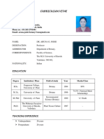 CV of Prof Aruna Joshi