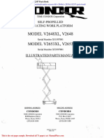 Condor Scissors Lift v2648xl v2653xl 92357 Parts Book