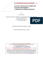 2002 January - Steve Thomas - Economics of New Nuclear Power Plants and Electricity Liberalisation Lessons For Finland From British Experience