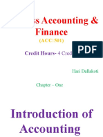 Introduction To Accounting