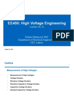 EE450: High Voltage Engineering: Lecture 20, 21