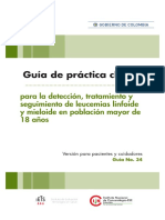 Guía de Práctica Clínica para La Detección, Tratamiento y Seguimiento de Leucemias Linfoide y Mieloide en Población Mayor de 18 Años