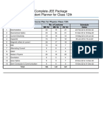 JEE Lecture Plan - 12th Package