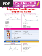 Ángulos Complementarios y Suplementarios para Quinto de Primaria