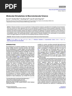 Molecular Simulations in Macromolecular Science