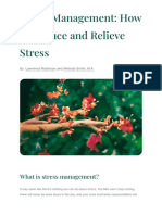 Stress Management - How To Reduce and Relieve Stress