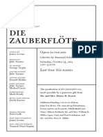 Playbill - Die Zauberflöte