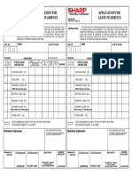 Application For Leave of Absence - Issue 2