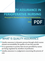 Quality Assurance in Perioperative Nursing 