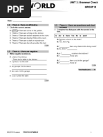 Wider World Starter Tests GrammarCheck 3B Final