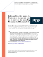 Dávila, Angélica Leonor, Hunziker, (... ) (2021) - Estigmatización Hacia Los Trastornos Mentales en Docentes de La Carrera de PsicologÃ (... )