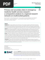 Primary and Secondary Data in Emergency Medicine H