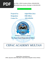 Pak Studies Notes 0-50 MCQs - CEPAC Academy Multan