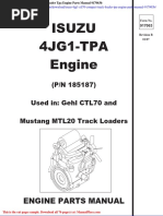 Isuzu 4jg1 Ctl70 Compact Track Loader Tpa Engine Parts Manual 917063b