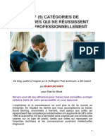 Les Neuf Catégoies de Personnes Qui Ne Reussissent Jamais Professionnellement