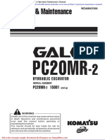 Komatsu Hydraulic Excavator Pc20mr 2 Operation Maintenance Manual