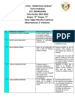 Observaciones Generales y Especificas 2° Trimestre