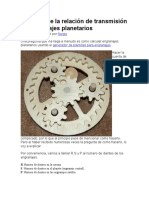 Cálculos de La Relación de Transmisión de Engranajes Planetarios