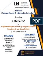 1 WEEK FDP SCSIT JAIN University