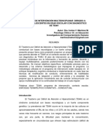 ENSAYO ACADÉMICO. PROGRAMA DE INTERVENCION TDAH. Dra Iraima V - Martínez. M