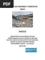 Estudio de Canteras y Fuentes de Agua