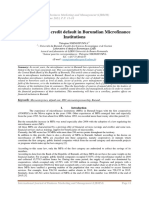 Determinants of Credit Default in Burundian Microfinance Institutions