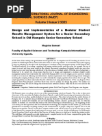 Design and Implementation of A Modular Student Results Management System For A Senior Secondary School in Old Kampala Senior Secondary School