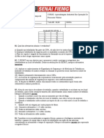 Avaliação Saúde e Segurança No Trabalho