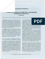 El Interes en La Filosofia y Metodologia Cientifica de Descartes