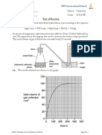 WS Grade 10 IG Chemistry 23-24 - Rate of Reaction