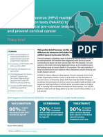 Human Papillomavirus (HPV) Nucleic Acid Amplification Tests (Naats) To Screen For Cervical Pre-Cancer Lesions and Prevent Cervical Cancer
