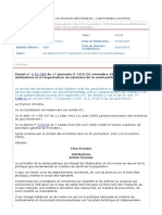 Décret N° 2-94-285 Du 17 Joumada II 1415 (21 Novembre 1994) Relatif Aux Attributions Et À L'organisation Du Ministère de La Santé Publique