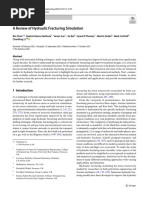 A Review of Hydraulic Fracturing Simulation