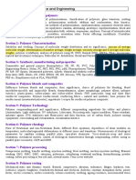 Polymer Science Syllabus