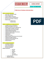 Microsoft SQL Server Database Administration