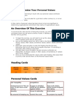 Determine Your Personal Values