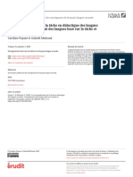 La Conceptualisation de La Tâche en Didactique Des Langues Secondes: L'enseignement Des Langues Basé Sur La Tâche Et L'approche Actionnelle