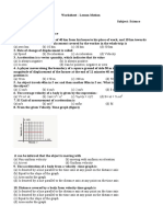 Worksheet IX Physics