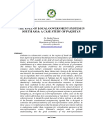 41 The Role of Local Government System in South Asia A Case Study of Pakistan