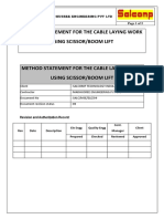 METHOD STATEMENT FOR Cable Laying Work Using Scissor or Boom Lift