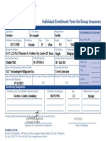 Enrollment Short Form For Group Insurance