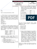 Exercícios PH, pOH e Hidrólise