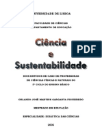 Ciência e Sustentabilidade: Dois Estudos de Caso de Duas Professoras de Ciências Físicas e Naturais Do 3º Ciclo Do Ensino Básico