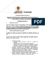 Servicio de Reparacion de Componentes de Equipos Mineros