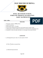 Mathematics Form One - Terminal